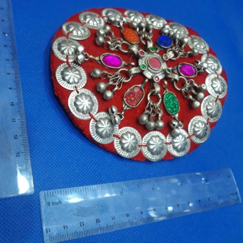 Red Ertugrul Inspired Hair Clip: Handmade Tribal Hair Pin - Picture 14 of 14